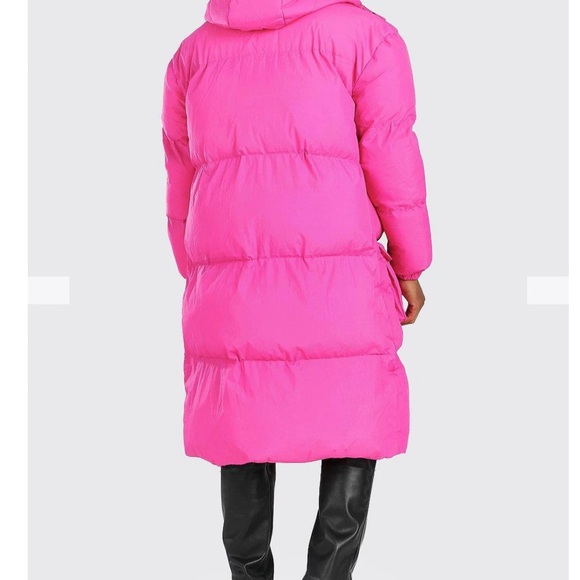 Burna Boy 4 Pocket Longline Hooded Puffer Coat - Picture 3 of 7